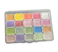 Pearl Mineral Watercolor Paint Set - 20 Shimmer & Colors w/Color Shift Effect |Glitter Art Paint for Canvas, Journals | Adult Artist Grade & Child Safe (Style C)