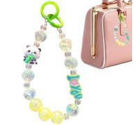 Pearl Mobile Phone Charm - Panda Mobile Phone Charm Bracelet, Pearl Wrist Strap, Anti-Theft Mobile Phone Strap for Women and Girls, Cute Wrist Strap for Keyring, Mobile Phone Key, Siehe Beschreibung