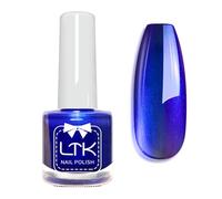 Pearl Nail Polish,Blue Nail Varnish Aurora Iridescent Shimmer Blue Mermaid Nail Drawing,Summer Glitter Quick Drying Nail Polish No Need Baking & Easy to Apply For Home Manicure Nail Art