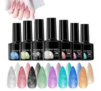 Pearl Nail Polish Gel,Long-Lasting Professional Pearlized Nails Art Polish 7.5ml | Multi-color Manicure Accessories for Salon Home Party Wedding Valentine