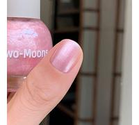 Pearl Nail Polish, Pink Chrome Nail Varnish, Quick Dry Shimmer Pearlescent Pink Polish, Water Based Formula Metallic Varnish, No UV Needed Breathable Nails Paint, Chip Resistant for Women Girls