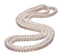 Pearl Necklace Drop Beaded 150cm Long Chain Rope Bead Wedding Bridesmaid Bridal Art Deco Fashion Faux Pearls Flapper Beads Cluster Long Pearl Necklace