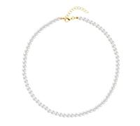 Pearl Necklace for Women 6mm Pearl Choker Necklaces Wedding Gift for Brides Bridesmaids Adjustable White Faux Pearls Necklace for Mom Friend Wife valentines day Birthday Christmas Gifts