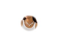Pearl Necklace for Women Big Pearl Choker Necklace Chunky Faux Pearl Necklaces Statement Necklaces Exaggerated Large Pearl Necklace Wedding Party Jewelry, L, Metal, No Gemstone