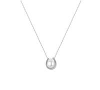 Pearl Necklaces for Women, Small Pendant Necklace Chain Jewelry 9K White Gold U-Shaped Pearls White Gold Au375