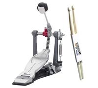 Pearl P-1030R Single Foot Machine Eliminator Solo Red + Keepdrum Drumsticks
