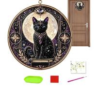 Pearl Painting Sets Heavenly Cat Halloween Suncatcher 30 cm
