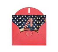 Pearl Paper 4th Of July Patriotic Flag Printed Greeting Card With Envelope,Blank Inside For Birthday,Christmas, All Occasions,6x4 Inch