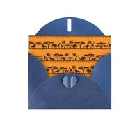 Pearl Paper African Animals Printed Greeting Card With Envelope,Blank Inside For Birthday,Christmas, All Occasions,6x4 Inch