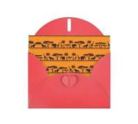 Pearl Paper African Animals Printed Greeting Card With Envelope,Blank Inside For Birthday,Christmas, All Occasions,6x4 Inch