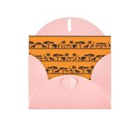 Pearl Paper African Animals Printed Greeting Card With Envelope,Blank Inside For Birthday,Christmas, All Occasions,6x4 Inch