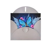 Pearl Paper Beautiful Butterfly Printed Greeting Card With Envelope,Blank Inside For Birthday,Christmas, All Occasions,6x4 Inch