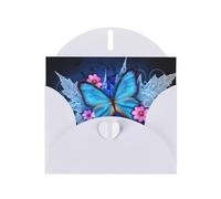 Pearl Paper Beautiful Butterfly Printed Greeting Card With Envelope,Blank Inside For Birthday,Christmas, All Occasions,6x4 Inch