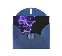 Pearl Paper Beautiful Purple Butterfly Printed Greeting Card With Envelope,Blank Inside For Birthday,Christmas, All Occasions,6x4 Inch