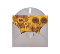 Pearl Paper Beautiful Sunflowers Printed Greeting Card With Envelope,Blank Inside For Birthday,Christmas, All Occasions,6x4 Inch