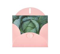 Pearl Paper Bright Cabbage Printed Greeting Card With Envelope,Blank Inside For Birthday,Christmas, All Occasions,6x4 Inch