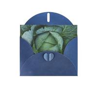 Pearl Paper Bright Cabbage Printed Greeting Card With Envelope,Blank Inside For Birthday,Christmas, All Occasions,6x4 Inch