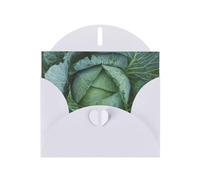 Pearl Paper Bright Cabbage Printed Greeting Card With Envelope,Blank Inside For Birthday,Christmas, All Occasions,6x4 Inch