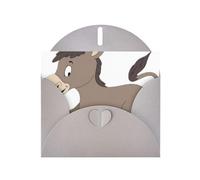 Pearl Paper Cartoon Donkey Printed Greeting Card With Envelope,Blank Inside For Birthday,Christmas, All Occasions,6x4 Inch