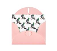 Pearl Paper Cartoon Pigeon Printed Greeting Card With Envelope,Blank Inside For Birthday,Christmas, All Occasions,6x4 Inch