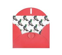 Pearl Paper Cartoon Pigeon Printed Greeting Card With Envelope,Blank Inside For Birthday,Christmas, All Occasions,6x4 Inch