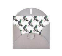 Pearl Paper Cartoon Pigeon Printed Greeting Card With Envelope,Blank Inside For Birthday,Christmas, All Occasions,6x4 Inch