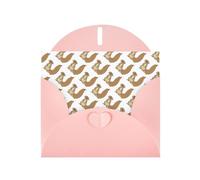 Pearl Paper Cartoon Squirrel Printed Greeting Card With Envelope,Blank Inside For Birthday,Christmas, All Occasions,6x4 Inch