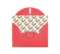Pearl Paper Cartoon Squirrel Printed Greeting Card With Envelope,Blank Inside For Birthday,Christmas, All Occasions,6x4 Inch