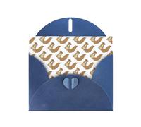 Pearl Paper Cartoon Squirrel Printed Greeting Card With Envelope,Blank Inside For Birthday,Christmas, All Occasions,6x4 Inch