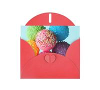 Pearl Paper Colorful Candy Printed Greeting Card With Envelope,Blank Inside For Birthday,Christmas, All Occasions,6x4 Inch