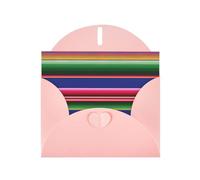 Pearl Paper Colorful Mexican Stripes Printed Greeting Card With Envelope,Blank Inside For Birthday,Christmas, All Occasions,6x4 Inch