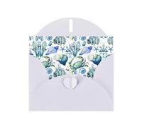 Pearl Paper Crab Conch Printed Greeting Card With Envelope,Blank Inside For Birthday,Christmas, All Occasions,6x4 Inch