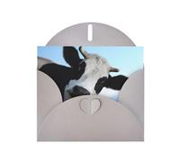 Pearl Paper Cute Cow Printed Greeting Card With Envelope,Blank Inside For Birthday,Christmas, All Occasions,6x4 Inch