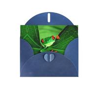 Pearl Paper Cute Frog Printed Greeting Card With Envelope,Blank Inside For Birthday,Christmas, All Occasions,6x4 Inch