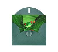 Pearl Paper Cute Frog Printed Greeting Card With Envelope,Blank Inside For Birthday,Christmas, All Occasions,6x4 Inch