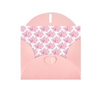 Pearl Paper Cute Pig Printed Greeting Card With Envelope,Blank Inside For Birthday,Christmas, All Occasions,6x4 Inch
