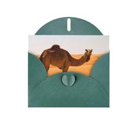 Pearl Paper Desert Sand Camel Printed Greeting Card With Envelope,Blank Inside For Birthday,Christmas, All Occasions,6x4 Inch