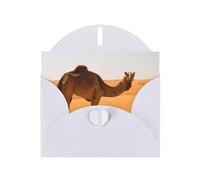 Pearl Paper Desert Sand Camel Printed Greeting Card With Envelope,Blank Inside For Birthday,Christmas, All Occasions,6x4 Inch