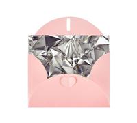 Pearl Paper Diamond Pattern Printed Greeting Card With Envelope,Blank Inside For Birthday,Christmas, All Occasions,6x4 Inch