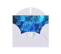 Pearl Paper Dna Chain Photo Printed Greeting Card With Envelope,Blank Inside For Birthday,Christmas, All Occasions,6x4 Inch