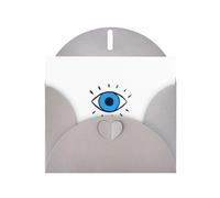 Pearl Paper Evil Eye Printed Greeting Card With Envelope,Blank Inside For Birthday,Christmas, All Occasions,6x4 Inch