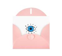 Pearl Paper Evil Eye Printed Greeting Card With Envelope,Blank Inside For Birthday,Christmas, All Occasions,6x4 Inch