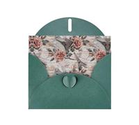 Pearl Paper Flower Paris Eiffel Tower Printed Greeting Card With Envelope,Blank Inside For Birthday,Christmas, All Occasions,6x4 Inch