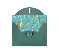 Pearl Paper Funny Cartoon Kangaroo Zoo Printed Greeting Card With Envelope,Blank Inside For Birthday,Christmas, All Occasions,6x4 Inch