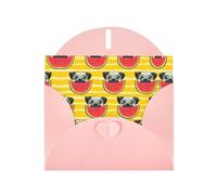 Pearl Paper Funny French Bullfighting Watermelon Printed Greeting Card With Envelope,Blank Inside For Birthday,Christmas, All Occasions,6x4 Inch