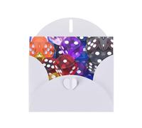 Pearl Paper Games Dice Set Printed Greeting Card With Envelope,Blank Inside For Birthday,Christmas, All Occasions,6x4 Inch
