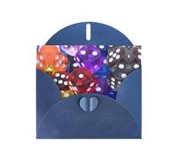 Pearl Paper Games Dice Set Printed Greeting Card With Envelope,Blank Inside For Birthday,Christmas, All Occasions,6x4 Inch