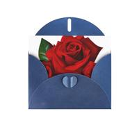 Pearl Paper Gothic Rose Printed Greeting Card With Envelope,Blank Inside For Birthday,Christmas, All Occasions,6x4 Inch