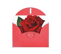 Pearl Paper Gothic Rose Printed Greeting Card With Envelope,Blank Inside For Birthday,Christmas, All Occasions,6x4 Inch