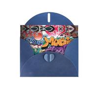 Pearl Paper Graffiti Hip Hop Printed Greeting Card With Envelope,Blank Inside For Birthday,Christmas, All Occasions,6x4 Inch